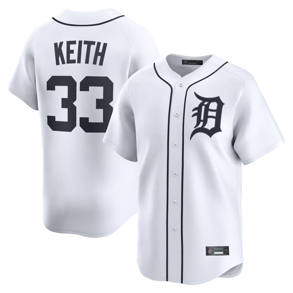 Arlishia D.Tigers #33 Colt Keith Player White Home Limited Stitched Jerseys