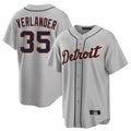 Arlishia D.Tigers #35 Justin Verlander Player Gray Home Game Stitched Jerseys