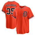 Arlishia D.Tigers #35 Justin Verlander Player Orange Home Game Stitched Jerseys