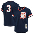 Arlishia D.Tigers #3 Alan Trammell Player Mitchell & Ness Navy 1984 Mesh Batting Practice  T-shirt Stitched Jerseys