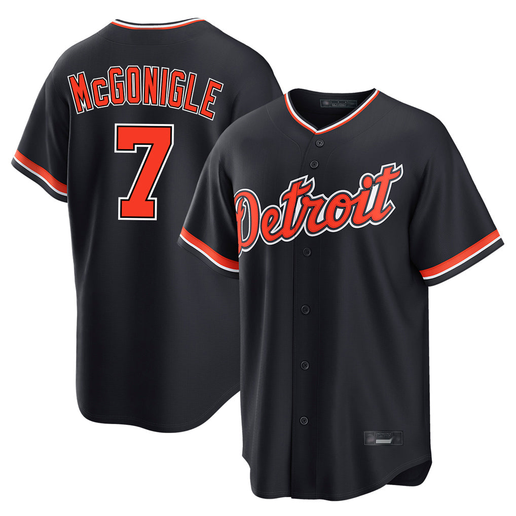 Arlishia D.Tigers #7 Kevin McGonigle Player Navy Home Game Stitched Jerseys