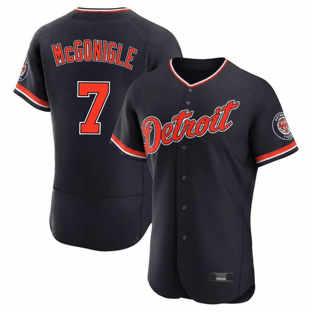 Arlishia D.Tigers #7 Kevin McGonigle Player Navy Limited Elite Home Game Stitched Jerseys