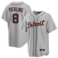 Arlishia D.Tigers #8 Matt Vierling Player Gray Home Game Stitched Jerseys