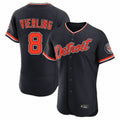 Arlishia D.Tigers #8 Matt Vierling Player Navy Limited Elite Home Game Stitched Jerseys