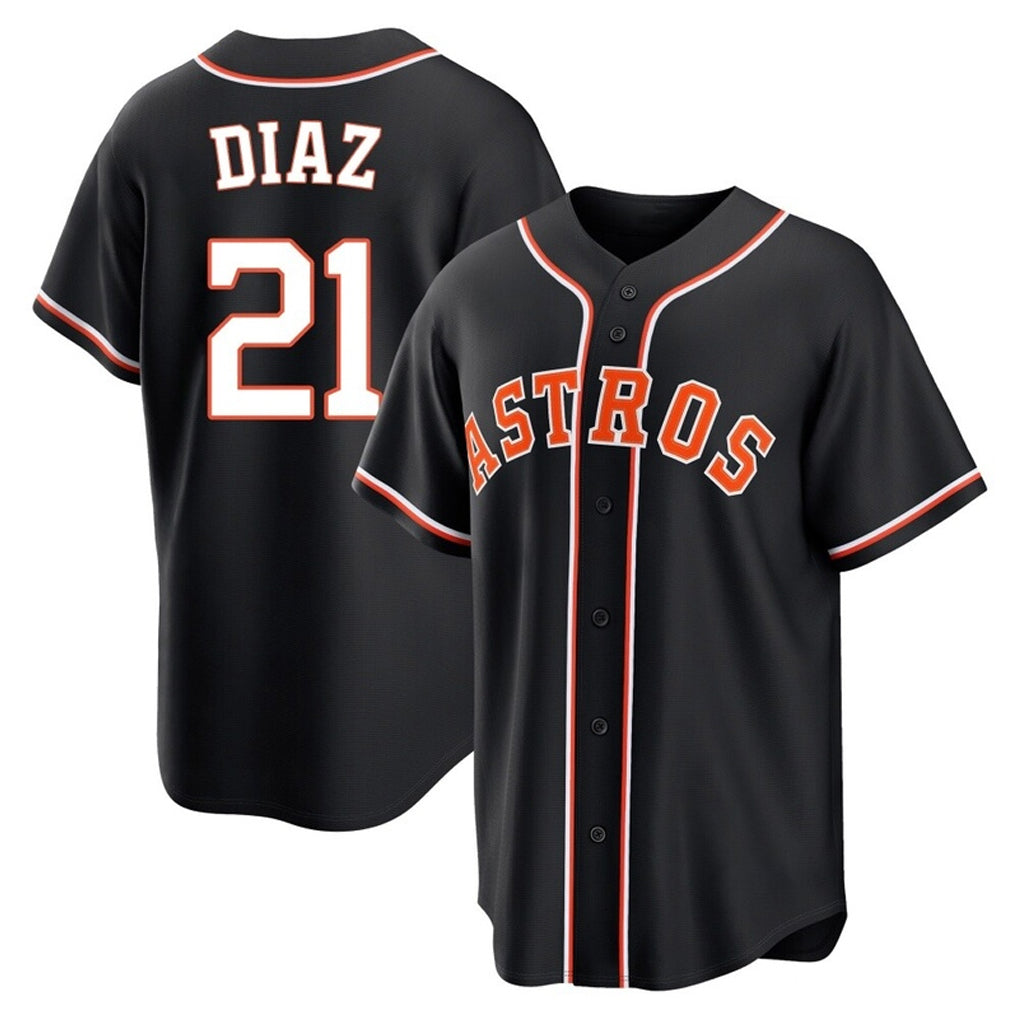 Arlishia H.Astros #21 Yainer Diaz Player Black Fashion Out Home Game Stitched Jerseys