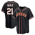 Arlishia H.Astros #21 Yainer Diaz Player Black Fashion Out Home Game Stitched Jerseys