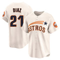 Arlishia H.Astros #21 Yainer Diaz Player Cream Throwback Cooperstown Collection Limited Stitched Jerseys