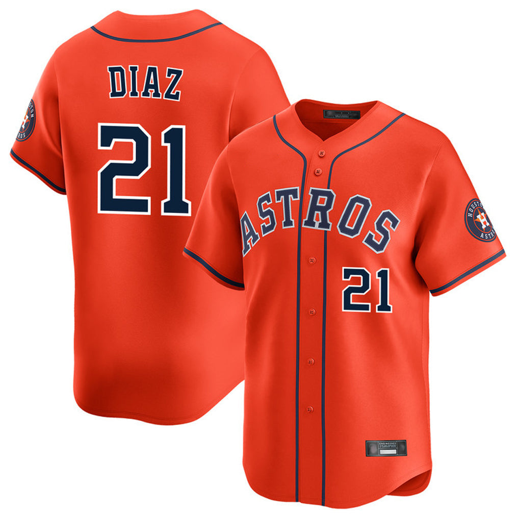 Arlishia H.Astros #21 Yainer Diaz Player Orange Home Limited Stitched Jerseys