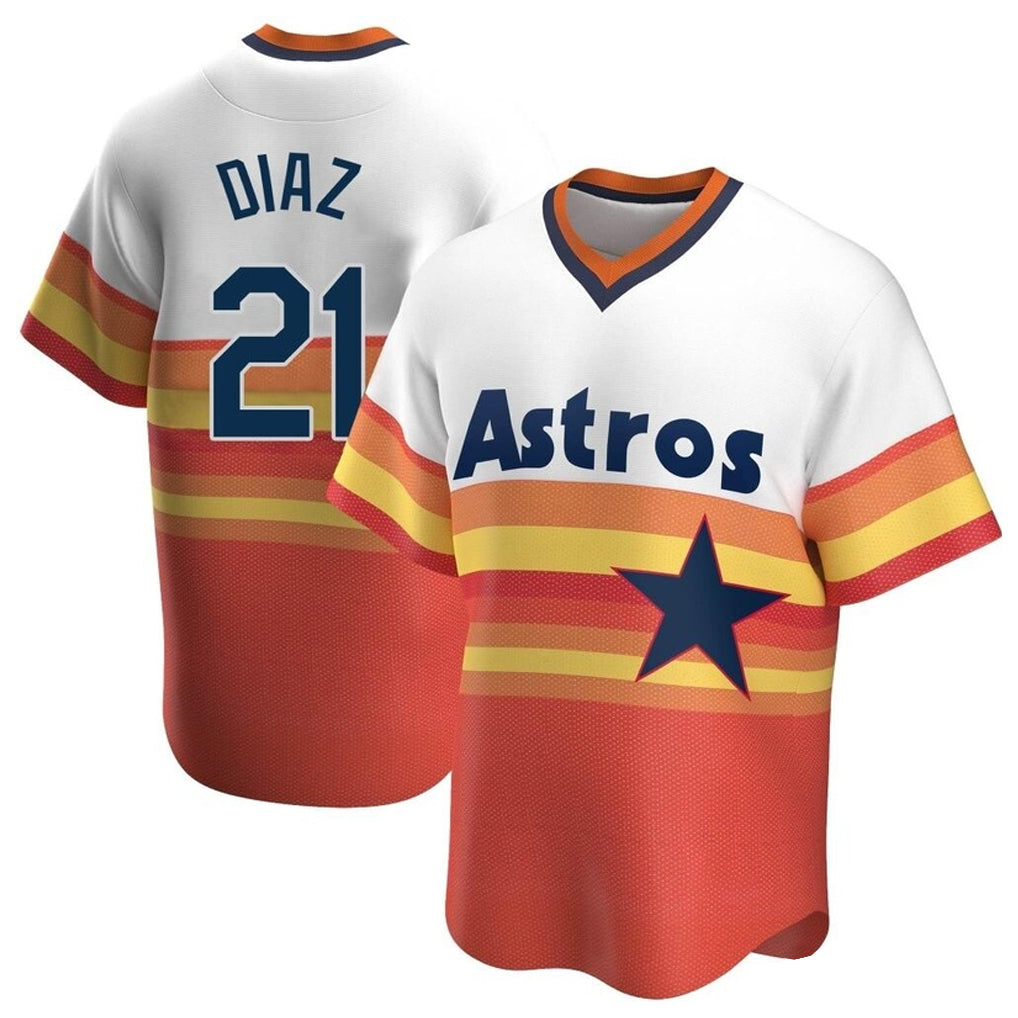 Arlishia H.Astros #21 Yainer Diaz Player Rainbow Cooperstown Collection T-shirt Stitched Jerseys