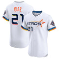 Arlishia H.Astros #21 Yainer Diaz Player White City Connect Limited Elite Home Stitched Jerseys
