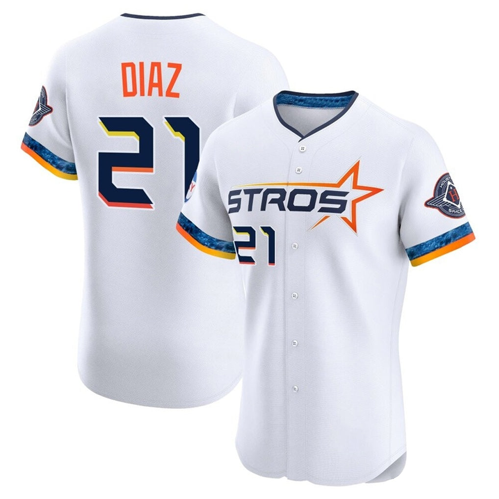Arlishia H.Astros #21 Yainer Diaz Player White City Connect Limited Elite Home Stitched Jerseys