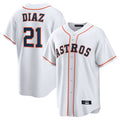 Arlishia H.Astros #21 Yainer Diaz Player White Home Game Stitched Jerseys