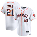 Arlishia H.Astros #21 Yainer Diaz Player White Home Limited Stitched Jerseys