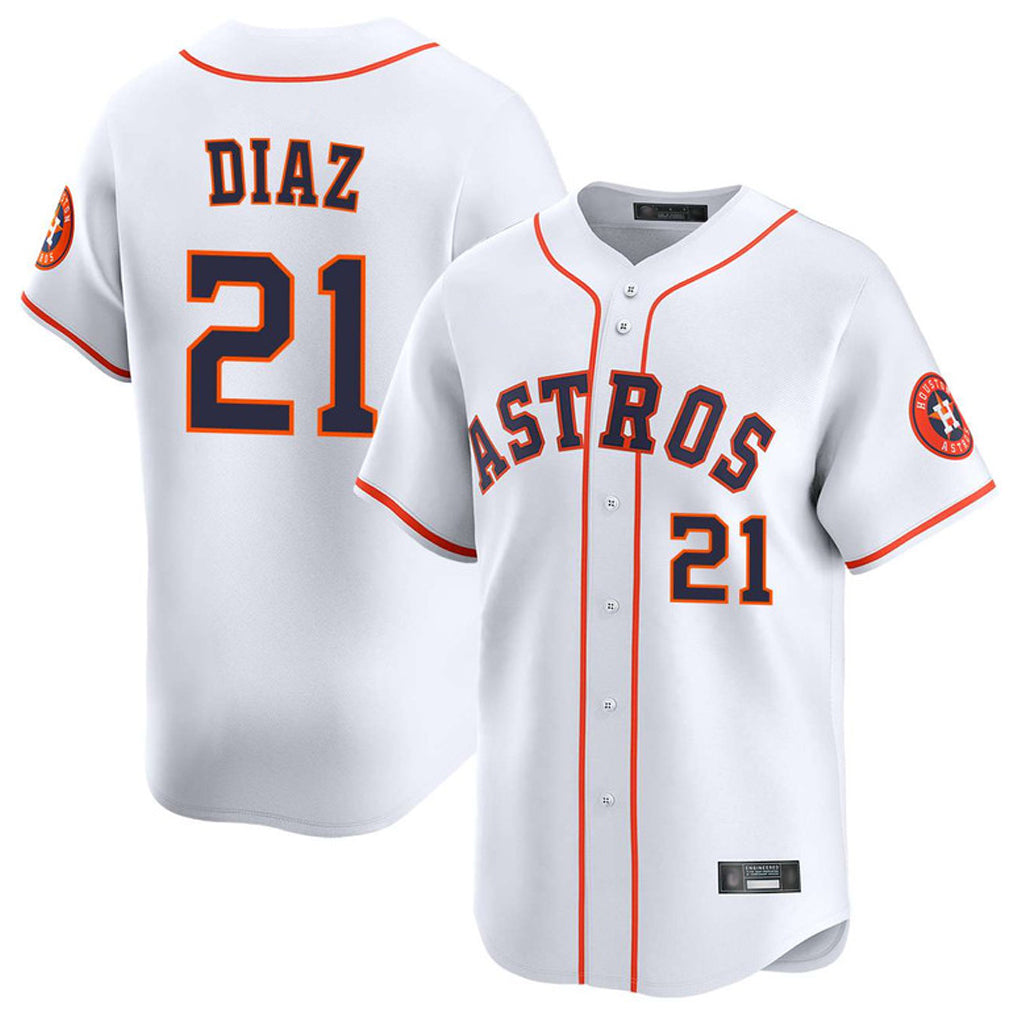 Arlishia H.Astros #21 Yainer Diaz Player White Home Limited Stitched Jerseys