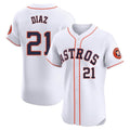 Arlishia H.Astros #21 Yainer Diaz Player White Limited Elite Home Stitched Jerseys