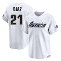Arlishia H.Astros #21 Yainer Diaz Player White Throwback Cooperstown Collection Limited Stitched Jerseys