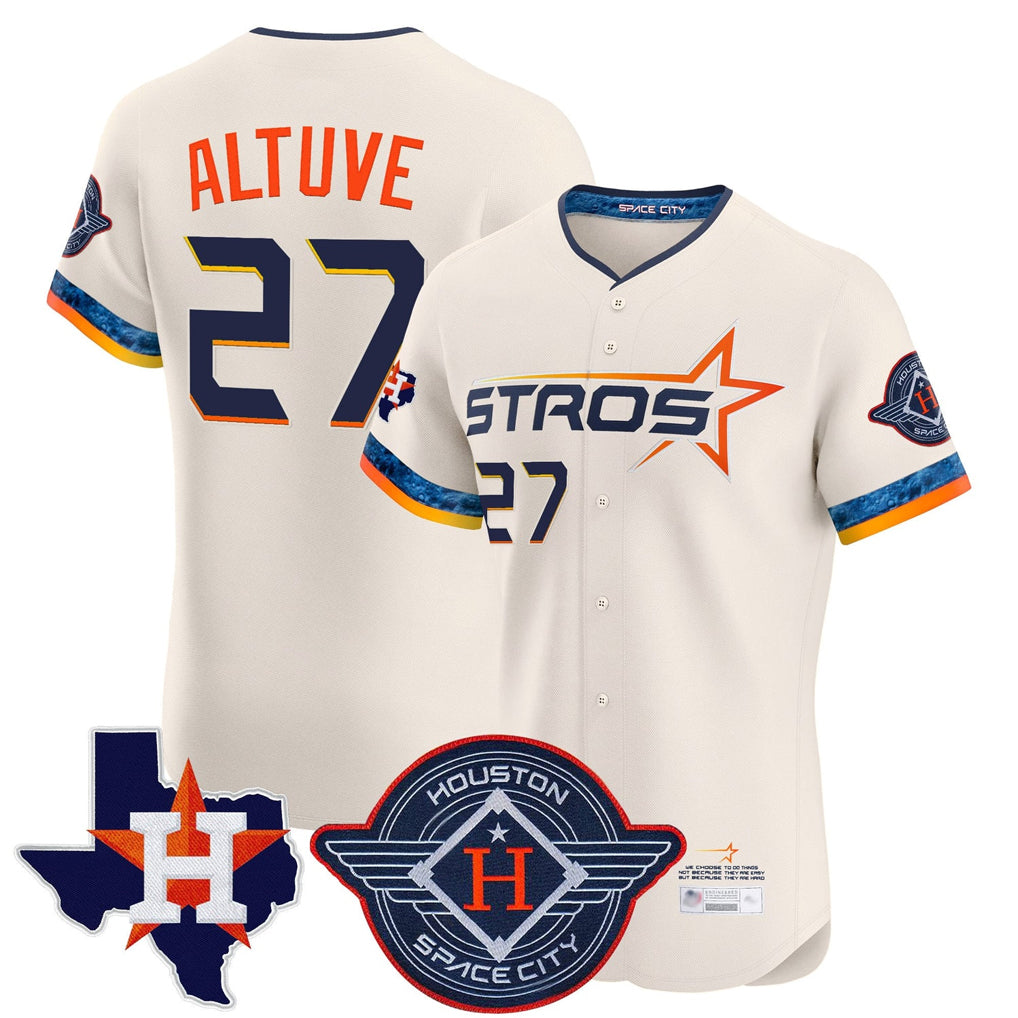 Arlishia H.Astros #27 Jose Altuve Player Cream City Connect Texas Patch Vapor Premier Limited Elite Home Stitched Jerseys