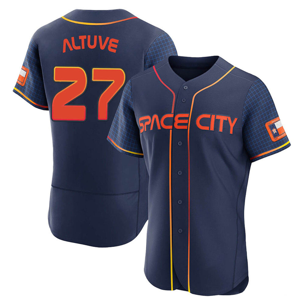 Arlishia H.Astros #27 Jose Altuve Player Navy City Connect Limited Elite Home Stitched Jerseys