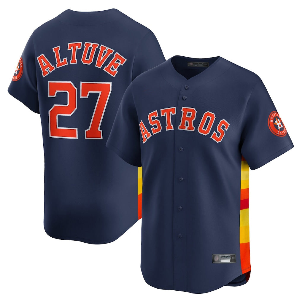 Arlishia H.Astros #27 Jose Altuve Player Navy Home Limited Stitched Jerseys