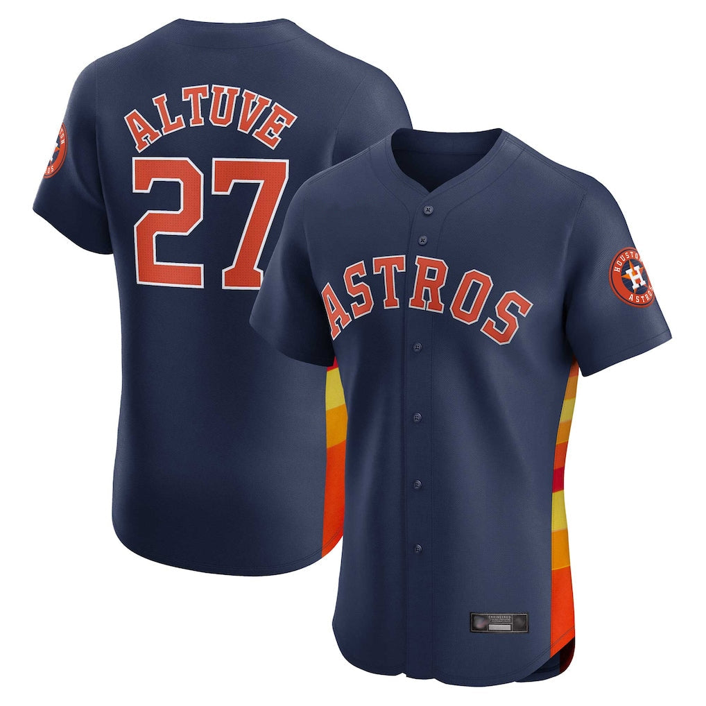 Arlishia H.Astros #27 Jose Altuve Player Navy Limited Elite Home Stitched Jerseys