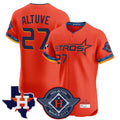 Arlishia H.Astros #27 Jose Altuve Player Orange City Connect Texas Patch Vapor Premier Limited Elite Home Stitched Jerseys
