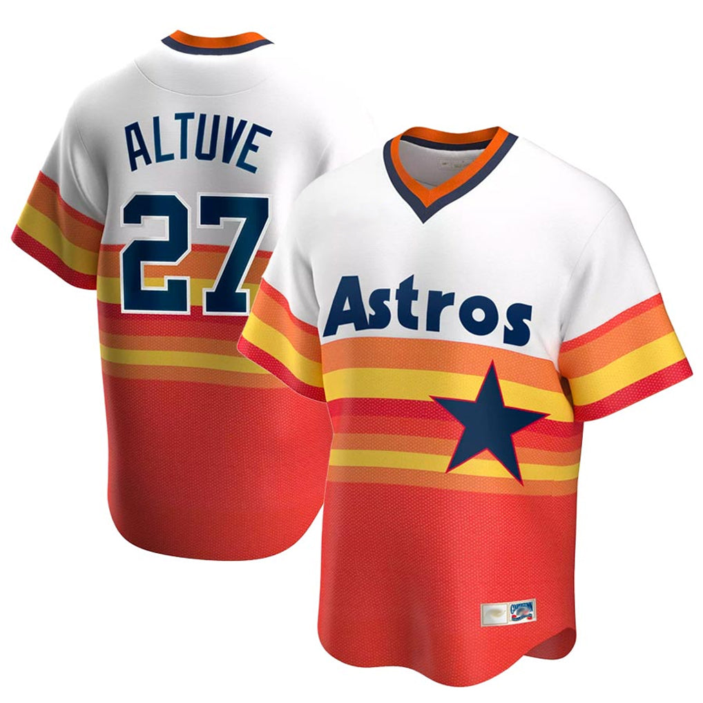 Arlishia H.Astros #27 Jose Altuve Player Rainbow Cooperstown Collection T-shirt Stitched Jerseys