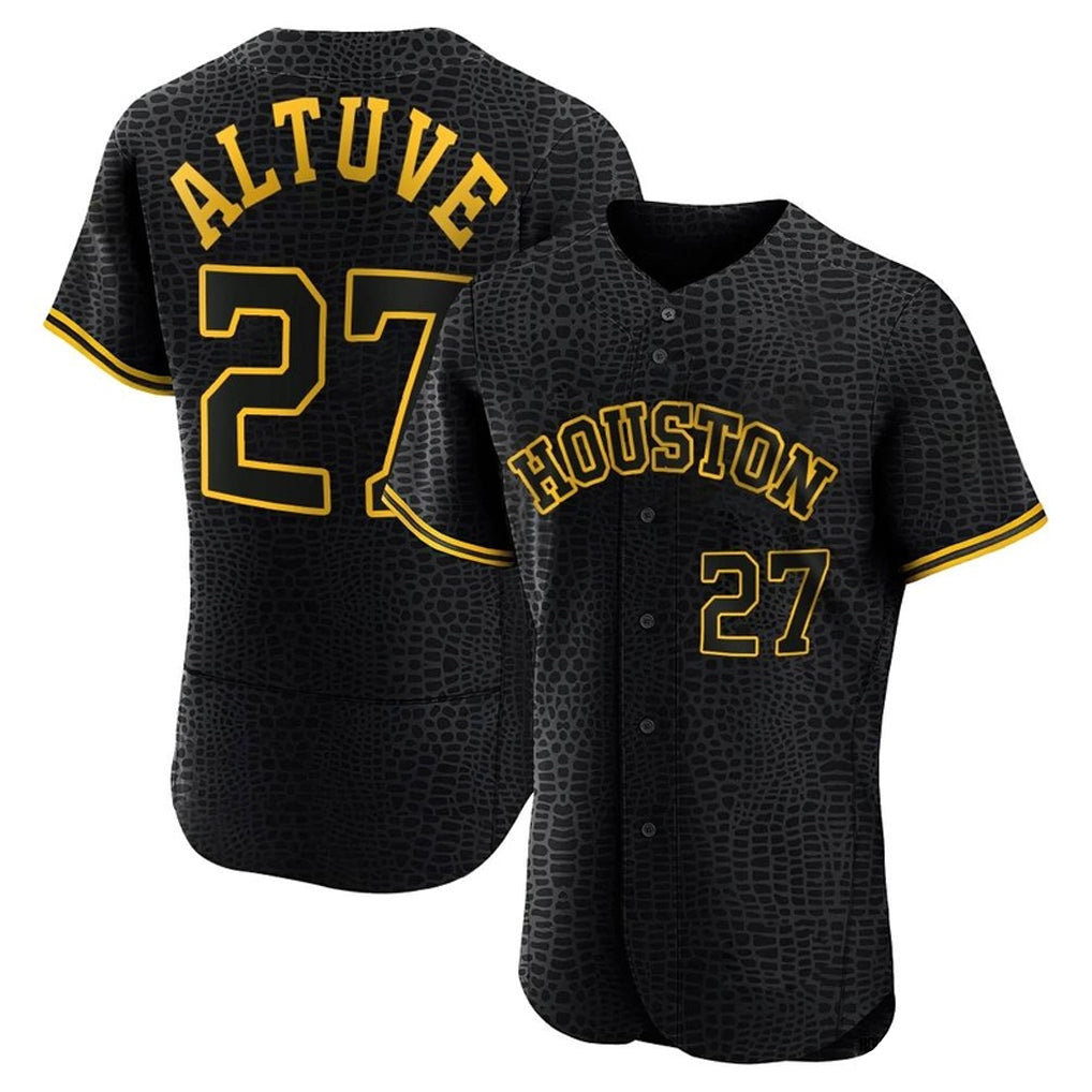 Arlishia H.Astros #27 Jose Altuve Player Snake Skin City Limited Elite Home Stitched Jerseys