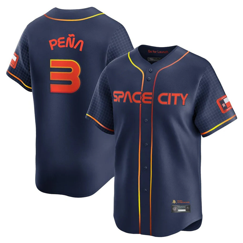 Arlishia H.Astros #3 Jeremy Pe?a Player Navy City Connect Home Limited Stitched Jerseys