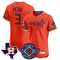 Arlishia H.Astros #3 Jeremy Pe?a Player Orange City Connect Texas Patch Vapor Premier Limited Elite Home Stitched Jerseys