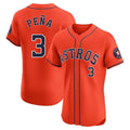 Arlishia H.Astros #3 Jeremy Pe?a Player Orange Home Limited Elite Stitched Jerseys