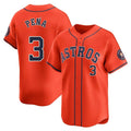 Arlishia H.Astros #3 Jeremy Pe?a Player Orange Home Limited Stitched Jerseys