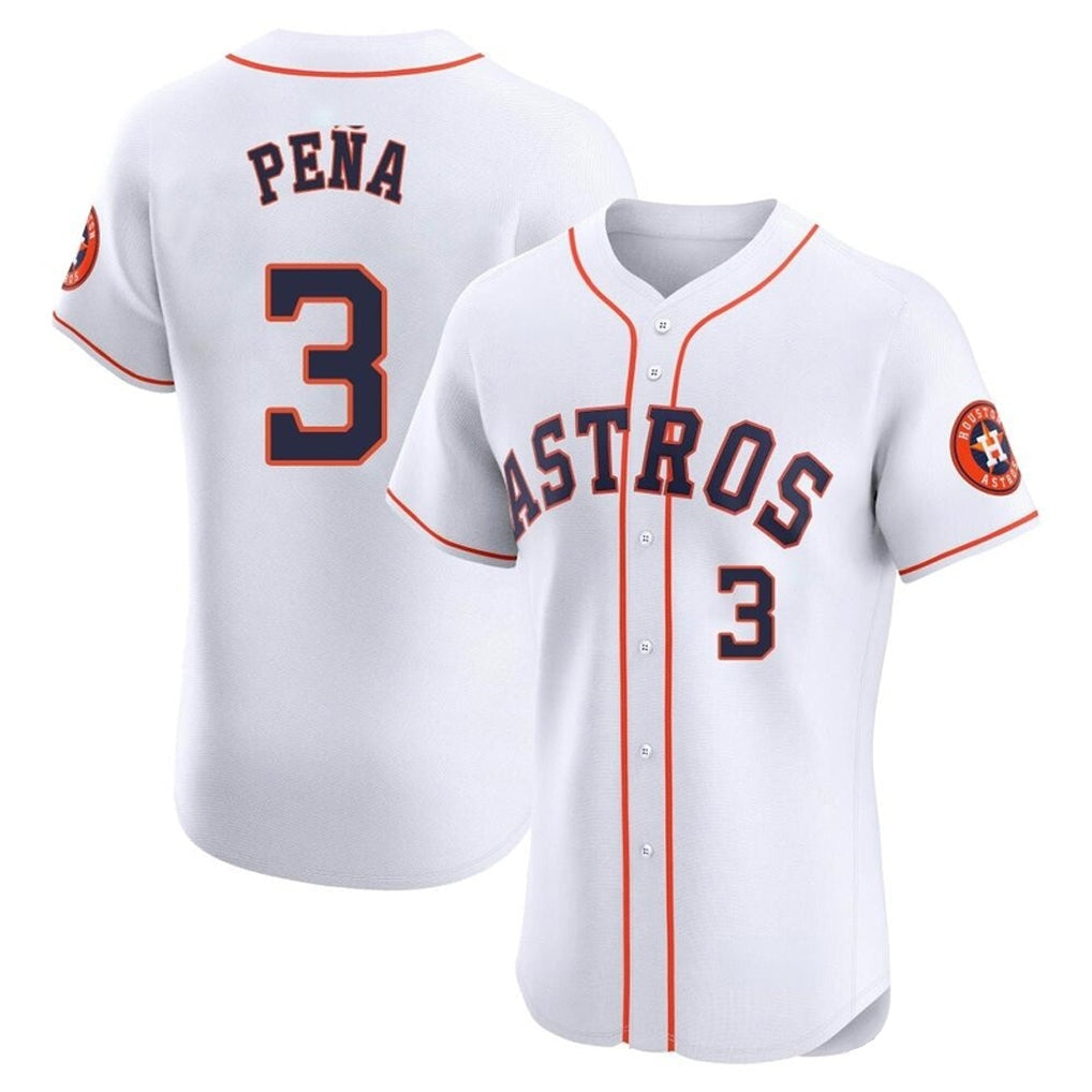 Arlishia H.Astros #3 Jeremy Pe?a Player White Limited Elite Home Stitched Jerseys
