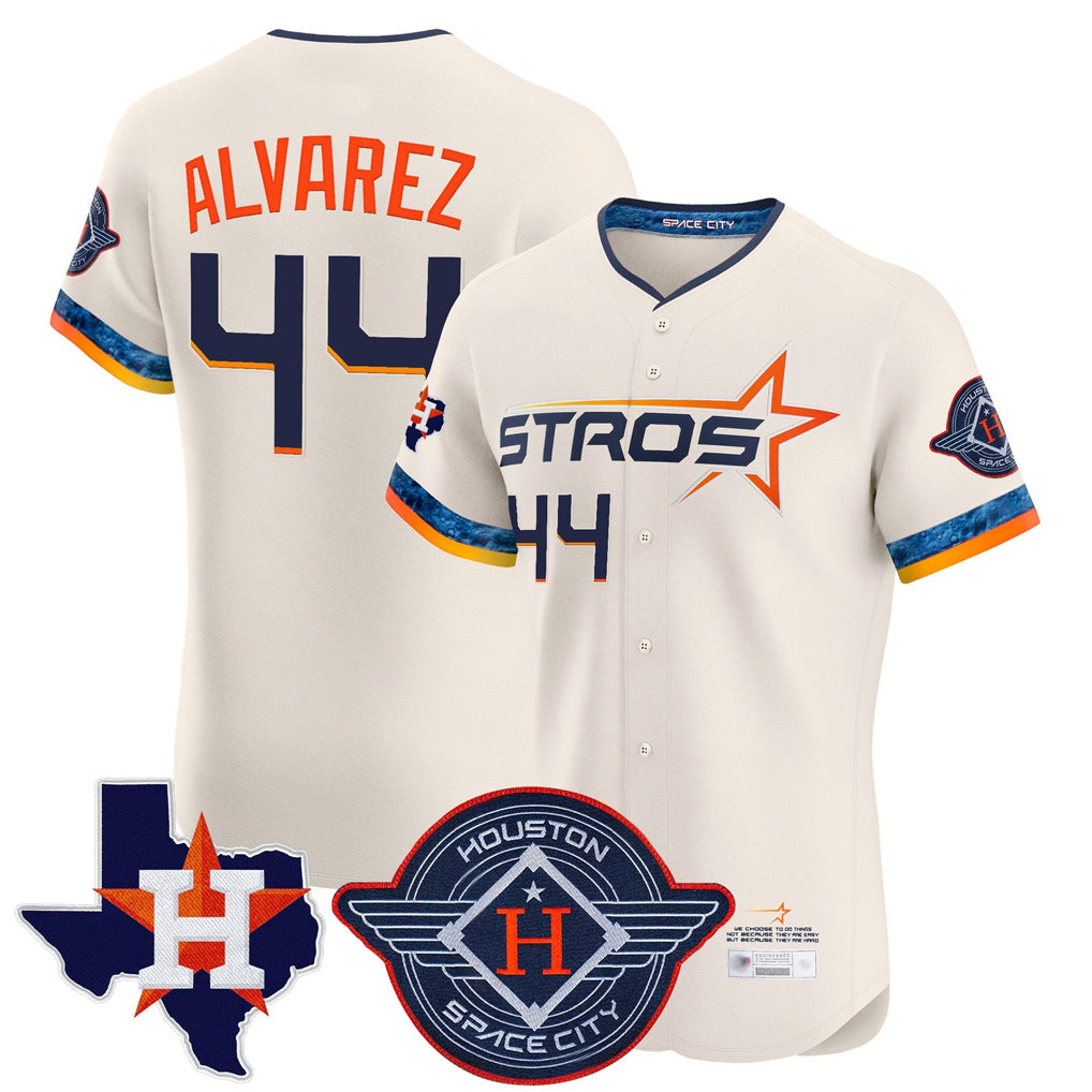 Arlishia H.Astros #44 Yordan Alvarez Player Cream City Connect Texas Patch Vapor Premier Limited Elite Home Stitched Jerseys