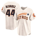Arlishia H.Astros #44 Yordan Alvarez Player Cream Throwback Cooperstown Collection Limited Stitched Jerseys