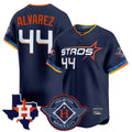 Arlishia H.Astros #44 Yordan Alvarez Player Navy City Connect Texas Patch Vapor Premier Limited Home Stitched Jerseys