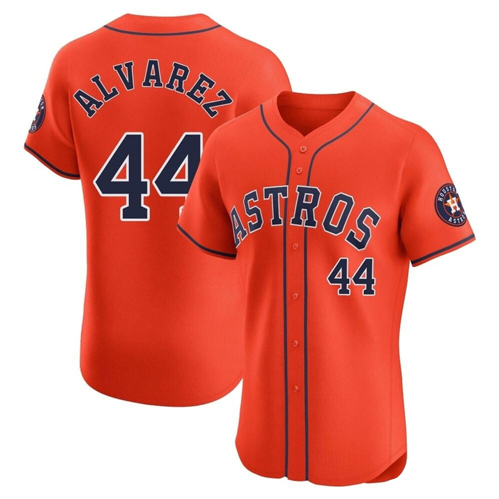 Arlishia H.Astros #44 Yordan Alvarez Player Orange Home Limited Elite Stitched Jerseys