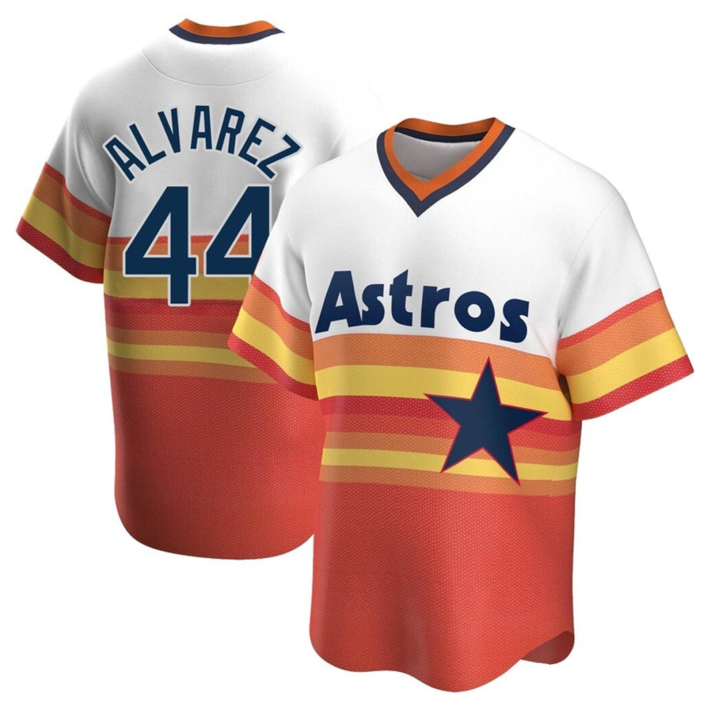 Arlishia H.Astros #44 Yordan Alvarez Player Rainbow Cooperstown Collection T-shirt Stitched Jerseys