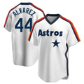 Arlishia H.Astros #44 Yordan Alvarez Player White Cooperstown Collection T-shirt Stitched Jerseys