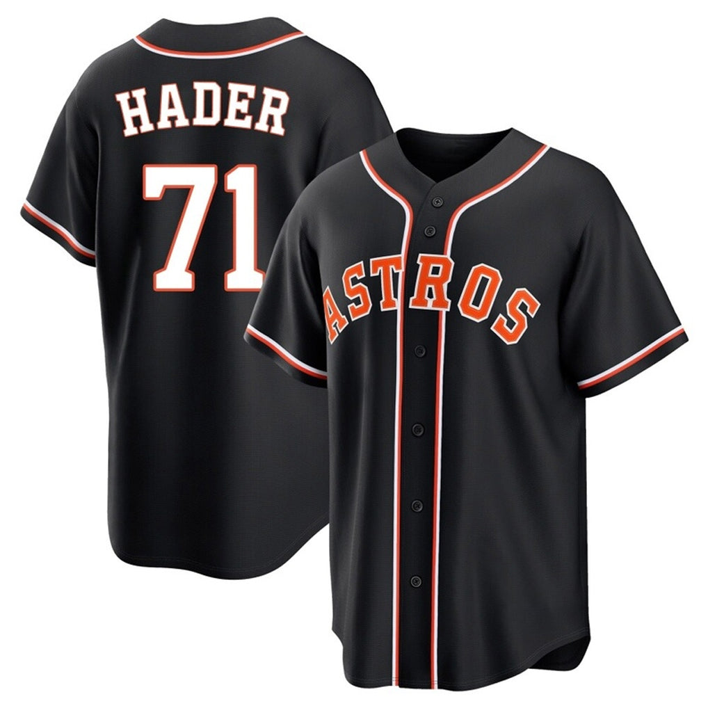 Arlishia H.Astros #71 Josh Hader Player Black Fashion Out Home Game Stitched Jerseys