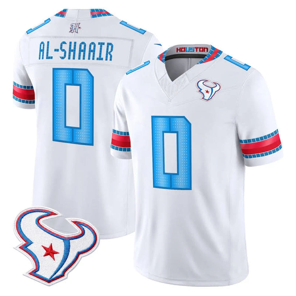 Arlishia H.Texans #0 Azeez Al-Shaair Player Whtie 2026 Rivalries Vapor Limited Home Game Stitched jerseys