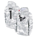 Arlishia H.Texans #1 Tank Dell Player Arctic Camo Salute to Service Hoodies Limited Game Stitched Jerseys