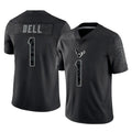 Arlishia H.Texans #1 Tank Dell Player Black Reflective Limited Game Stitched Jerseys