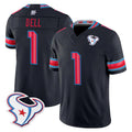 Arlishia H.Texans #1 Tank Dell Player Navy 2026 Rivalries Vapor Limited Home Game Stitched jerseys