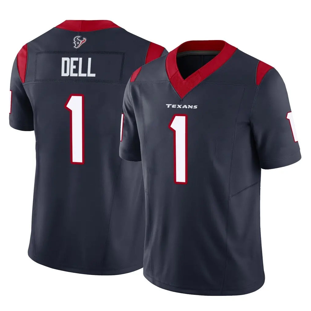Arlishia H.Texans #1 Tank Dell Player Navy Limited Vapor F.U.S.E. Home Game Stitched Jerseys