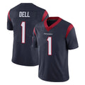 Arlishia H.Texans #1 Tank Dell Player Navy Limited Vapor Untouchable Home Game Stitched Jerseys