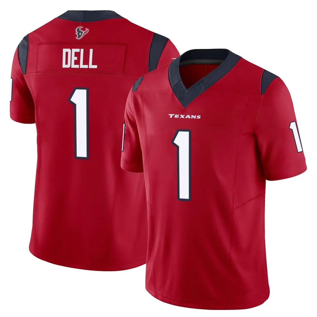 Arlishia H.Texans #1 Tank Dell Player Red Limited Vapor F.U.S.E. Home Game Stitched Jerseys