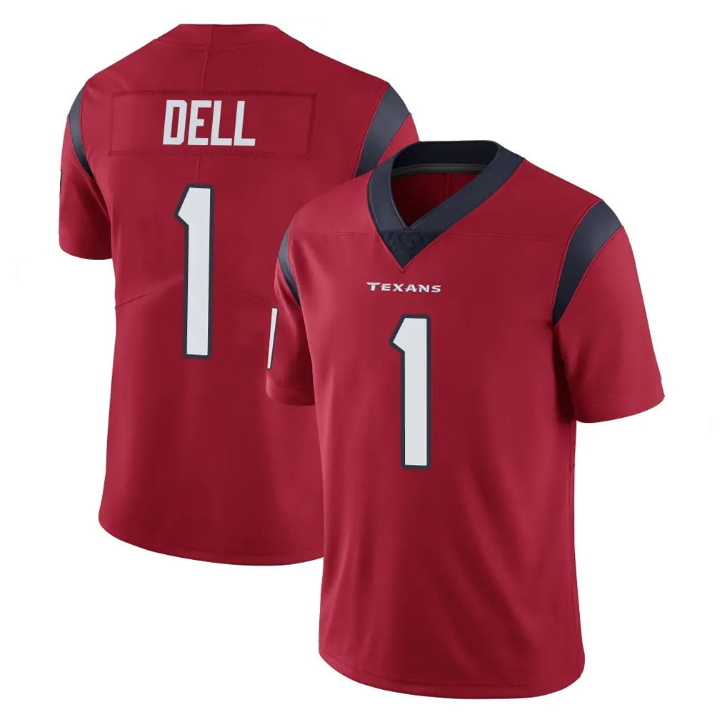 Arlishia H.Texans #1 Tank Dell Player Red Limited Vapor Untouchable Home Game Stitched Jerseys