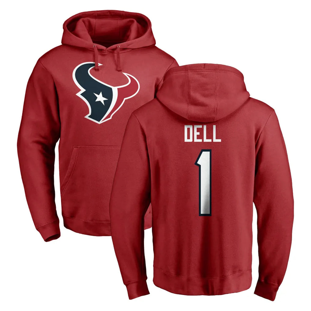 Arlishia H.Texans #1 Tank Dell Player Red Pro Line Pullover Hoodie Limited Game Stitched Jerseys