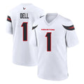 Arlishia H.Texans #1 Tank Dell Player White Home Game Stitched Jerseys