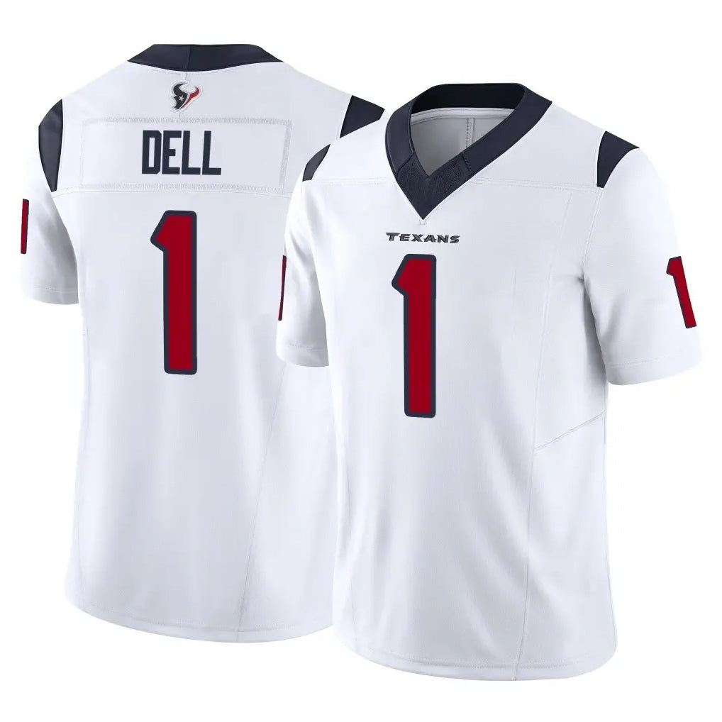 Arlishia H.Texans #1 Tank Dell Player White Limited Vapor F.U.S.E. Home Game Stitched Jerseys